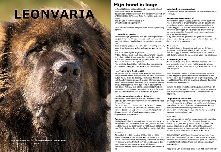 leonbergse honden club nederland leonvaria magazine